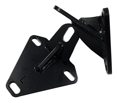 Motor mount Kit (SBC, Steel, Longhorn twisted, Flat Black, Right/Left) - PPM1355