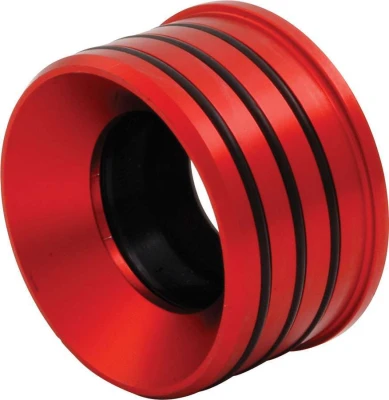 Axle Tube Seal, Inner, O-Ring, 2.625 in OD, 1.125 in ID, 0.188 in Thick, Aluminum / Rubber, Red Anodized, 3/16 in Wall 3 in Axle Tubes, Ford 9 in, Each - PPM72100