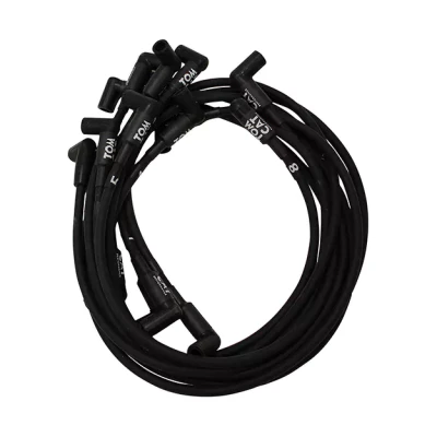 TC SBC Plug Wires, 8mm 90° HEI boots, Gray, U/Headers design, numbered - PPM846-0350