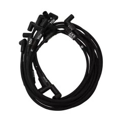 TC SBC Plug Wires, 8mm 90° HEI boots, Gray, U/Headers design, numbered