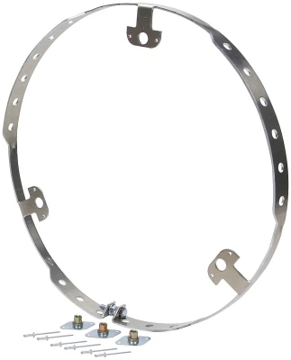Mud Cover Ring, Flat Style, 3 Bolt-On Fasteners, Aluminum, 15 in Wheels, Mud Cover Kit, Each - PPM70-4016