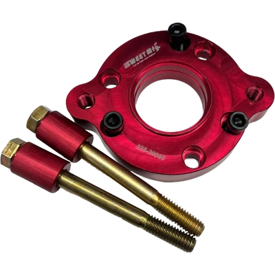 Power Steering Pump Adapter, Oil Pump to GM type Hex Drive, Aluminum, Red Anodized, Sweet PTO Pump, Kit - SWE325-30057