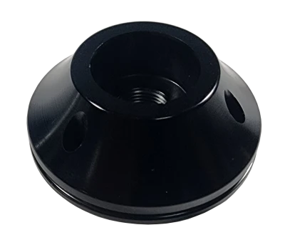 Jam Nut, Bump Stop Plate, Aluminum, Black, 2 in OD, 12mm, Each - PPMS-BN12M