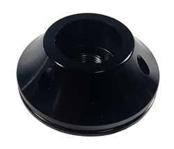 Jam Nut, Bump Stop Plate, Aluminum, Black, 2 in OD, 12mm, Each