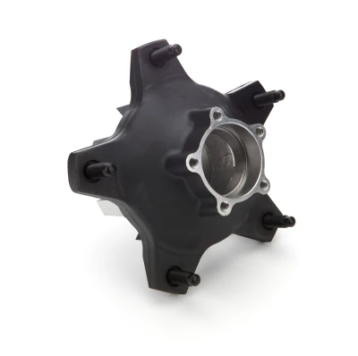 Wide 5 Wheel Hub, Front, Includes Races, Dust Cap, and Standard Studs, Aluminum, Black Thermal Coated, Each. - WIN6606-FX5-8208H