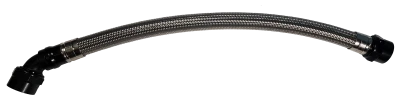 High Performance Radiator Hose,  Stainless Steel Braided, 22 in long, -16 AN, 45 degree & straight ends - PPM941-18169000