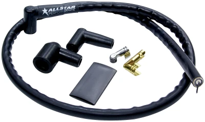 Coil Wire, Spiral Core, 8 mm, Sleeved, 36 in Long, Connectors / Ends, Black, Cut to Fit, Kit - PPM865-03600