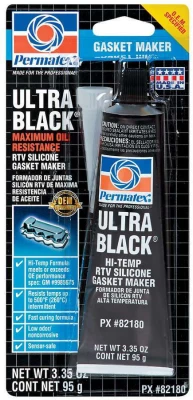 Sealant, Ultra Black, Silicone, 3.35 oz Tube, Each - PEX82180