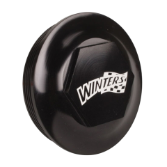 007 Wide 5 Drive Flange Dust Cover, Screw-On, Aluminum, Black Anodized, Each.