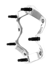 Wheel Spacer, Wide 5, 2in. Offset, Triangulated Design, Course Studs, Aluminum, Natural, Each.