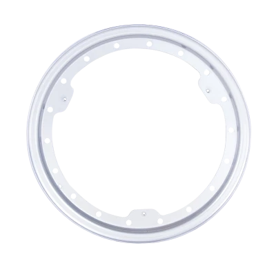 Beadlock Ring, 3 Tab, Steel, Silver Powder Coat, 15 in Wheels, Each. - BAS-50LKS