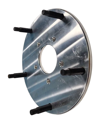 Wheel Adapter, 5 x 5.00 in Hub to Wide 5 Wheel, 5/8-11 in Stud Thread, 3/8 in Thick, Aluminum, Natural, Each. - PPM12810P