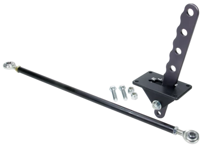 Shifter Assembly, Late Model, 1 Lever, Floor Mount, Aluminum, Black Anodized, Bert Second Generation Transmissions, Each. - PPMSG-1310
