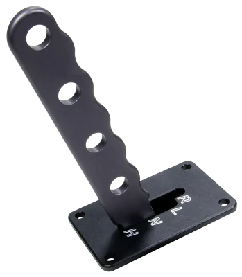 Shifter Assembly, Late Model, 1 Lever, Floor Mount, Aluminum, Black Anodized, Bert Second Generation Transmissions, Each. - PPMSG-1310