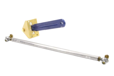 Shifter Assembly, Late Model, 1 Lever, Floor Mount, Aluminum, Blue / Gold Anodized, Bert Second Generation Transmissions, Each. - BERSG-1310