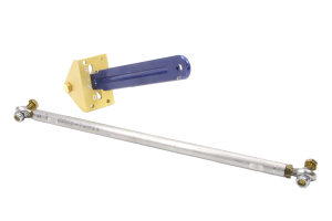 Shifter Assembly, Late Model, 1 Lever, Floor Mount, Aluminum, Blue / Gold Anodized, Bert Second Generation Transmissions, Each.