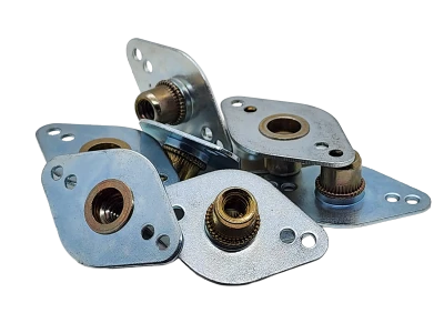 Quick Turn Fastener Insert Plate, 1-3/8 in Body, Steel, Natural, Set of 10 - PPMZ-207S