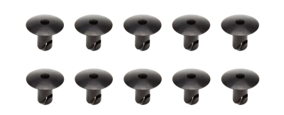 Quick Turn Fastener, Oversized Oval Head, Hex Drive, 7/16 x 0.500 in Body, Aluminum, Black Anodized, Set of 10 - PPMZ-215S