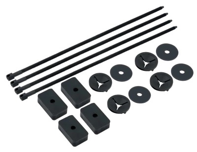 Electric Fan Mount Kit, Push Through Radiator Style, Nylon, Black, Set of 4 - QCP-60-032