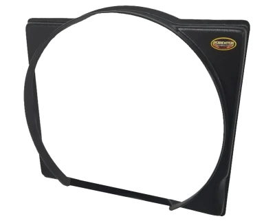 Radiator shroud, fits 20 in fan, 22 in W x 19 inH, Black, Plastic, Each. - DOM-545-BK