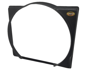Radiator shroud, fits 20 in fan, 22 in W x 19 inH, Black, Plastic, Each.
