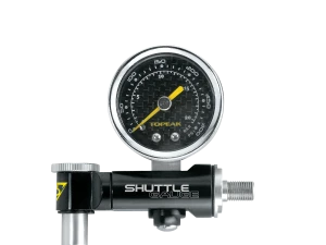 Topeak Shuttle Gauge With Hard Shell Bag, ANALOG gauge, use measurement gauge 300 psi