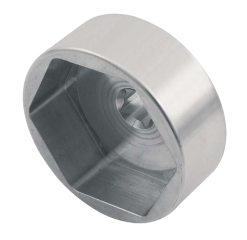 Spindle Nut Socket, 1/2 in Drive, Aluminum, Clear Anodized, 2-5/8 in Spindle Nuts, 1 Ton W5 Hub