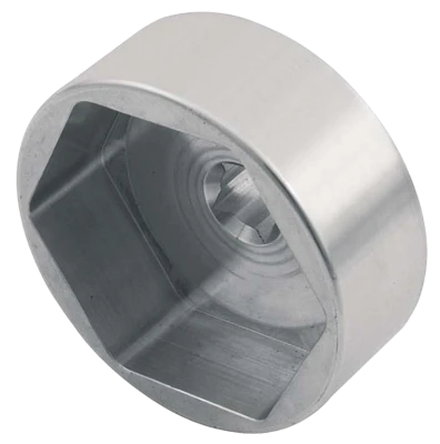 Spindle Nut Socket, 1/2 in Drive, Aluminum, Clear Anodized, 2-7/8 in Spindle Nuts, 5 x 5 hub 2.5 in hub - PPM1210-10115