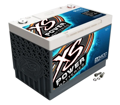 Battery, AGM, 12V, 1000 Cranking amps, Threaded Terminals, Top Terminals, 10.28 in L x 7.24 in H x 6.75 in W, BCI Group 34, Each. - XS-D3400