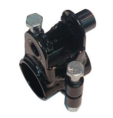 Clamp, Shock Mount, 1.5 in OD, steel, black powder coated, 90 degree position.