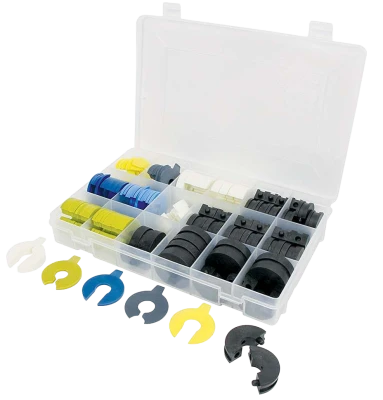 16mm Shock Shim Kit, Deluxe, Various Styles / Thicknesses, Plastic, Various Colors, Kit. - ALL64444