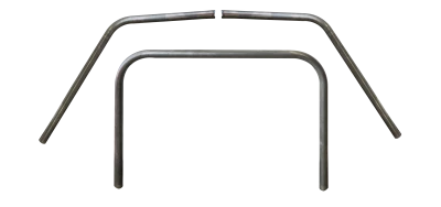 Halo and Windshield Post, 1-3/4 in Diameter, 0.095 in Wall, Steel, Natural, Crown Vic, Kit. - ALL99232