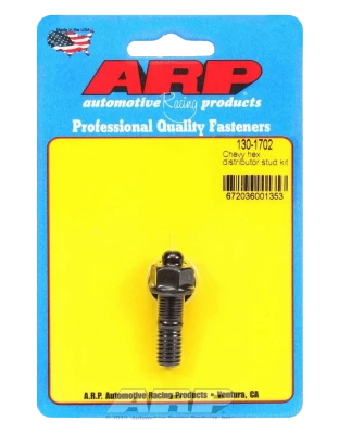 Distributor Stud, Hex Nuts, Washers Included, Chromoly, Black Oxide, GM V6 / V8, Each. - ARP130-1702