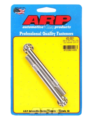 Starter Bolt, 3.700 in Long, 12 Point Head, Stainless, Polished, Standard Length, GM, Pair. - ARP430-3501