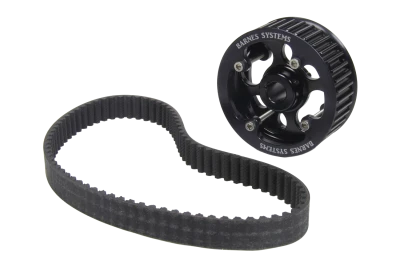 Oil Pump Pulley, HTD, 40-Tooth, 1-1/2 in Wide, 5/8 in Shaft, Belt Included, Aluminum, Black Anodized, Each - BAR8937-HTD