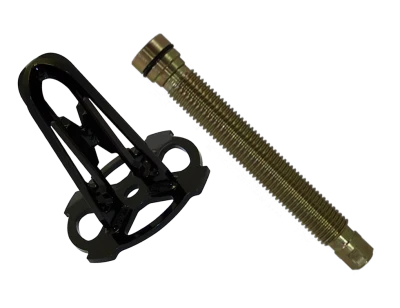 6in. Jack Bolt with Tall Cup, 1-8 Thread, Black, Steel, Each. - BSB7481