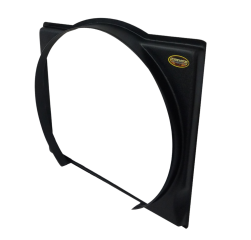 Radiator shroud, fits 20 in fan, 22 in W x 19 inH, Black, Plastic, Each.