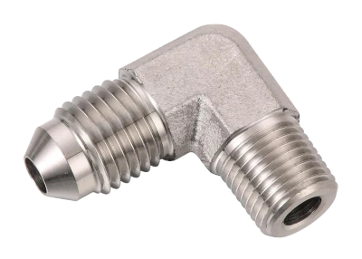 Brake Caliper Fitting-04 MALE to 1/8" PIPE 90° ADAPTOR, STEEL - PPMCALFIT4-90