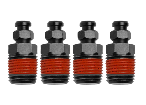 Bleeder Screws, 1/8 in NPT, Brass, Natural, Set of 4.