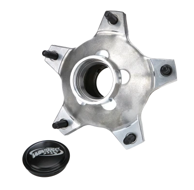 Wide 5 Wheel Hub, Front, Includes Races, Dust Cap, and Standard Studs, Aluminum, Natural Finish, Each. - WIN6606-FX5