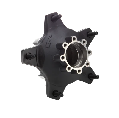 Wheel Hub, 1 Ton, Rear, Wide 5, Long Studs, 8 Bolt Flange, Aluminum, Black Thermal Coated, Each. - WIN6690-8208-H-9141-LS