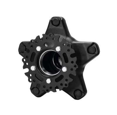 Wheel Hub, Front, Starlite 55-XD, Wide 5, Dynamic Adapter Mount, Aluminum, Black Paint, Each - WIL270-12127C