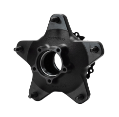 Wheel Hub, Rear, Starlite 55-XD, Wide 5, 5-Bolt Drive, Dynamic Adapter Mount, Aluminum, Black E Coat, Each