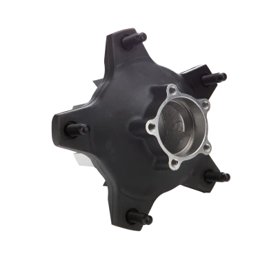 Wide 5 Wheel Hub, Front, Includes Races, Dust Cap, and Standard Studs, Aluminum, Black Thermal Coated, Each. - WIN6606-FX5-8208H