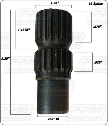 Steering Wheel Disconnect  Adapter, 19 Spline, Fits 3/4in. Steering Shaft, Black, Each. (Fits PPM68-015) - PPM68-020