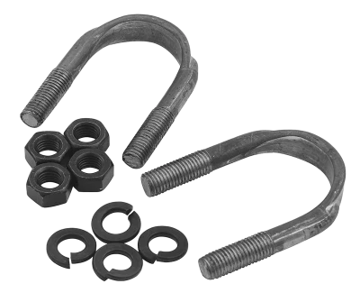 Universal Joint U-Bolt, Extra Long, Nuts / Washers Included, Steel, Natural, 1310 Series Yoke, 3-1/4 wide X 1-1/16 cap- extra long, KIT - PPMUBK-10L