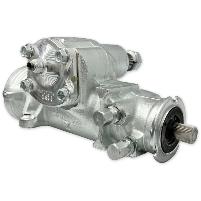 Steering Box, Power, Sportsman 700 Series, 3-Bolt, 13/16 in -30 Spline, 8 to 1 Ratio, 0.210 in Valve, Iron, Natural, Universal, Each - SWE206-08210