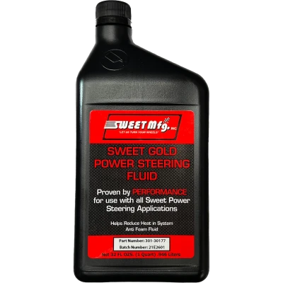 Power Steering Fluid, Sweet Gold, Synthetic, 1 qt Bottle, Each - SWE301-30177
