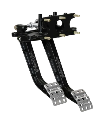 Pedal Assembly, Tru-Bar, Brake / Clutch, 6.25 and 5.10 to 1 Ratio, 11.880 and 10.020 in Long Pedals, Reverse Swing Mount, Aluminum, Black Paint, Each - WIL340-15075