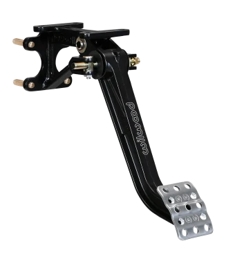 Brake Pedal Assembly, 7 to 1 Ratio, 12.11 in Long, Dual Master Cylinder, Forward Swing Mount, Aluminum, Black Paint, Each. - WIL340-13832